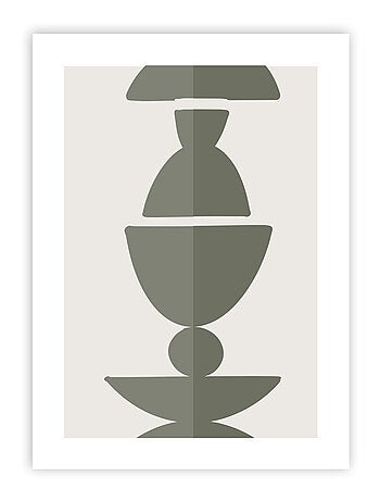Póster abstracto impreso en papel sin marco