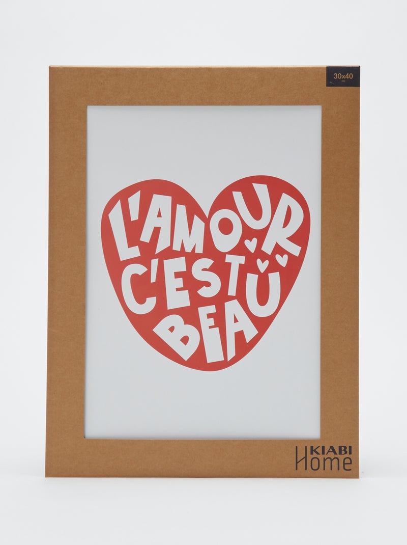 Póster impresión 30 x 40 cm - Kiabi Home ROJO - Kiabi