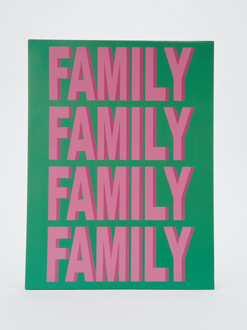 Póster impresión 30 x 40 cm - Kiabi Home VERDE - Kiabi