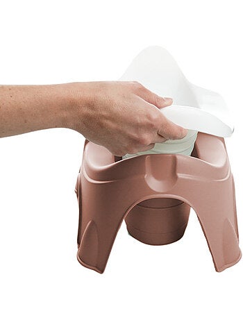Potty trainer thermobaby ideo con cubeta extraíble rosa cariñosa fabricado en francia