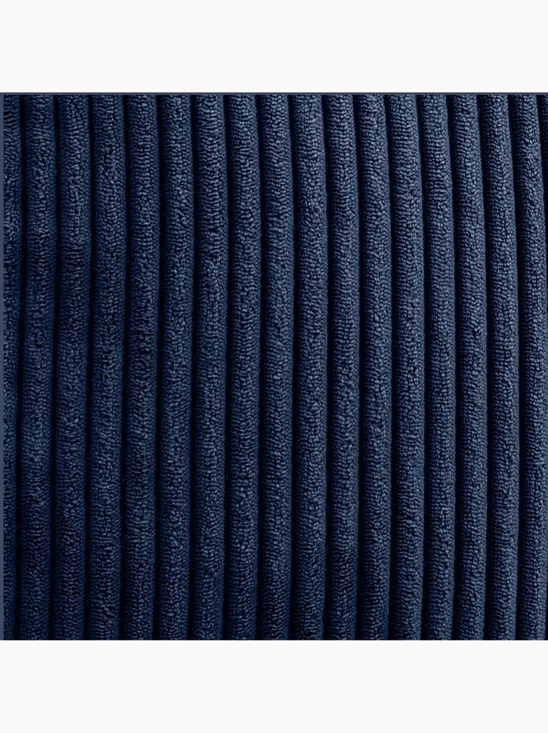Pouf sillón clásico kingston con reposapiés cuadrado amara de pana - icon Azul marino - Kiabi
