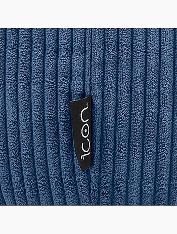 Pouf sillón clásico kingston con reposapiés cuadrado amara de pana - icon