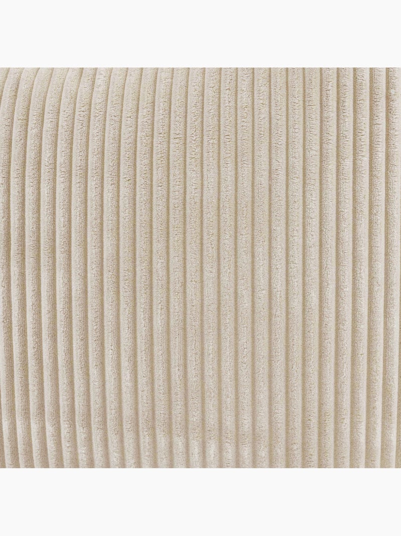 Pouf sillón clásico kingston con reposapiés cuadrado amara de pana - icon Beige - Kiabi