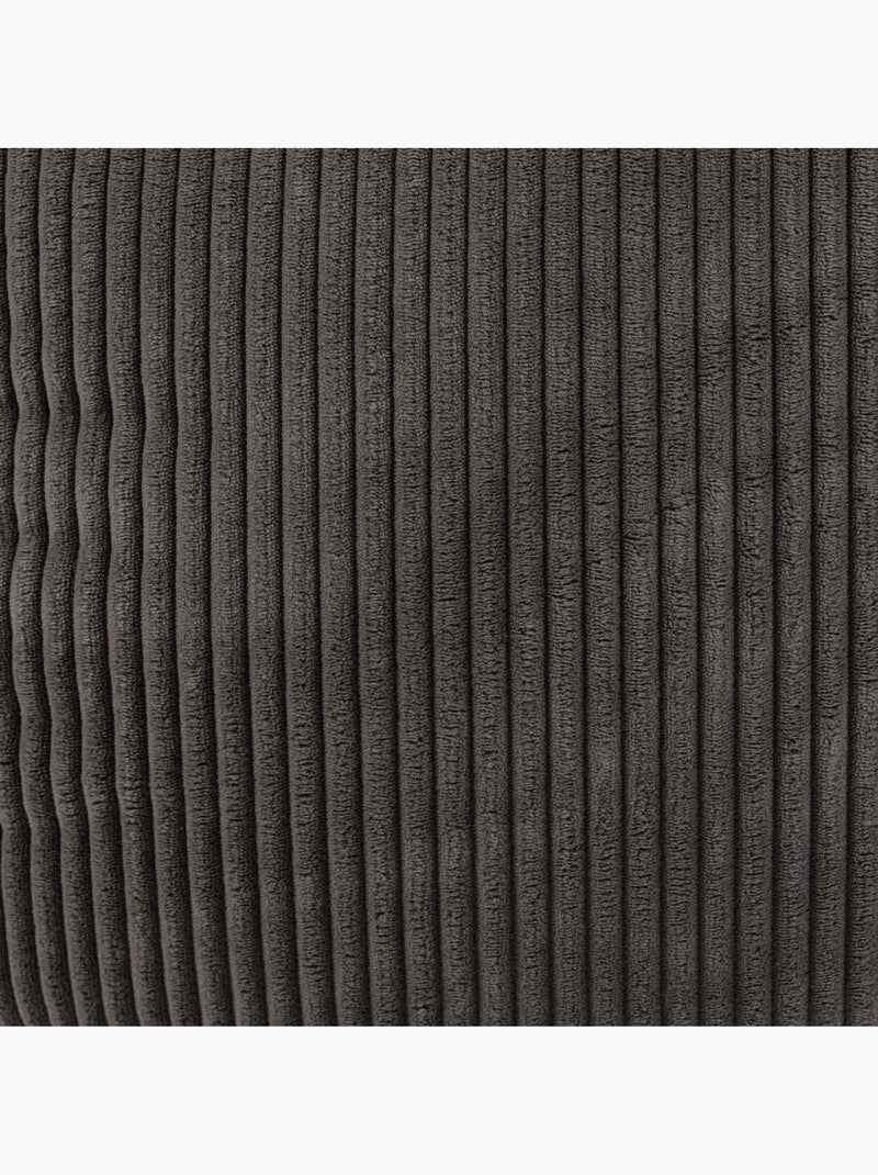 Pouf sillón clásico kingston con reposapiés cuadrado amara de pana - icon Gris antracita - Kiabi
