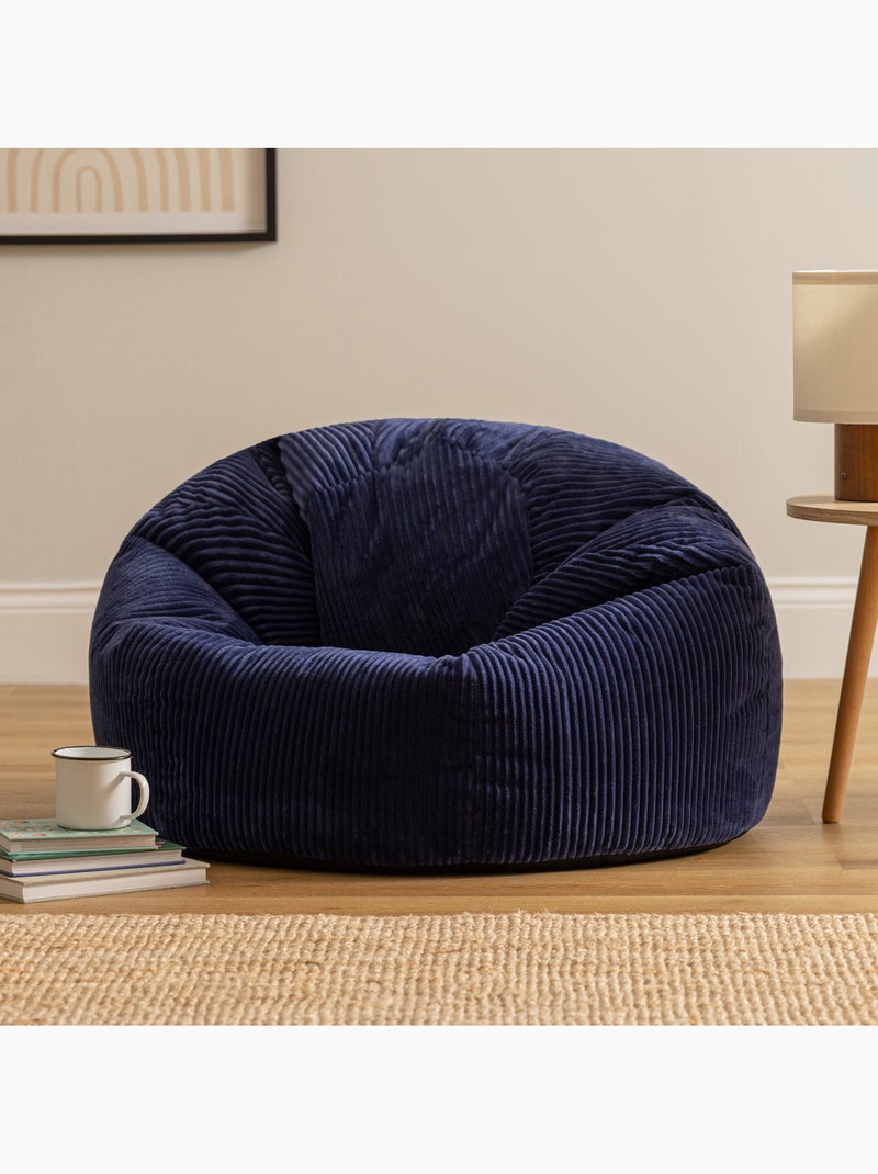 Pouf sillón clásico kingston de pana - icon Azul marino - Kiabi