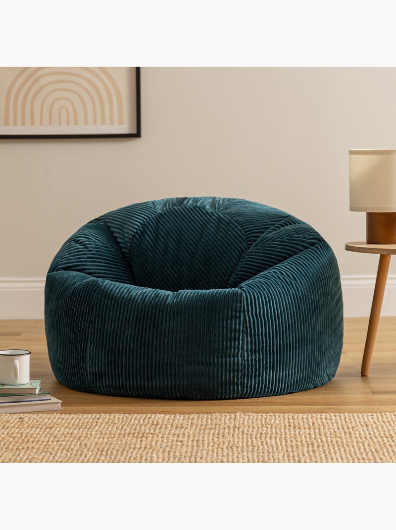 Pouf sillón clásico kingston de pana - icon Azul petróleo - Kiabi