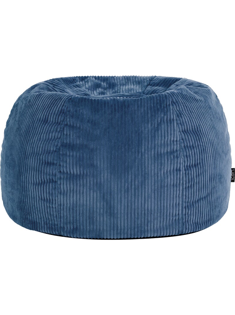 Pouf sillón clásico kingston de pana - icon Azul vaquero - Kiabi