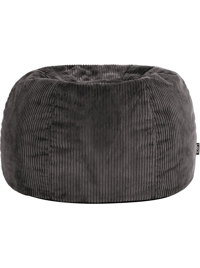 Pouf sillón clásico kingston de pana - icon Gris antracita - Kiabi