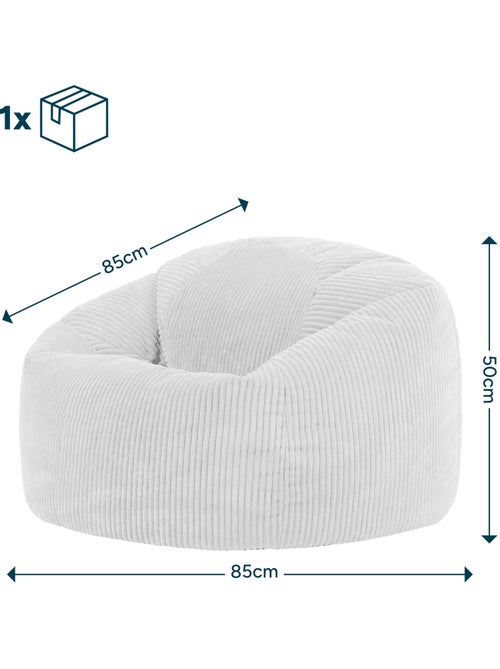 Pouf sillón clásico kingston de pana - icon - Kiabi