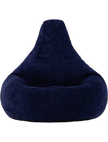 Pouf sillón dalton con respaldo alto de pana - icon