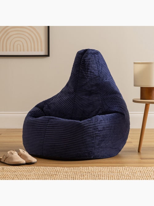 Pouf sillón dalton con respaldo alto de pana - icon - Kiabi