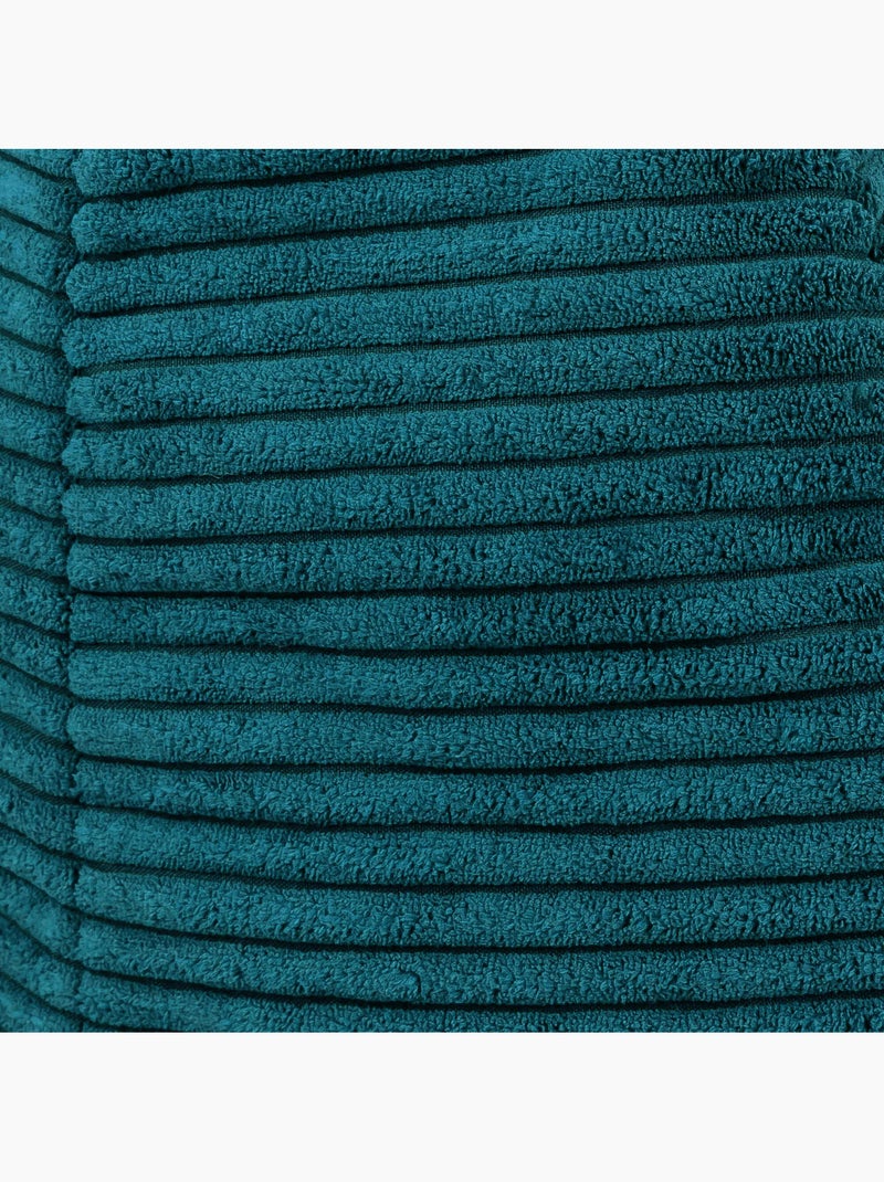Pouf sillón dalton con respaldo alto de pana - icon Azul petróleo - Kiabi