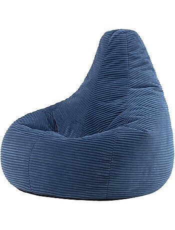 Pouf sillón dalton con respaldo alto de pana - icon