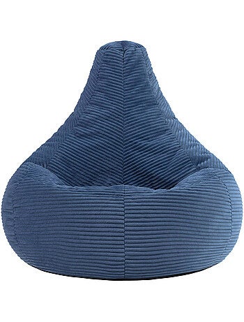 Pouf sillón dalton con respaldo alto de pana - icon