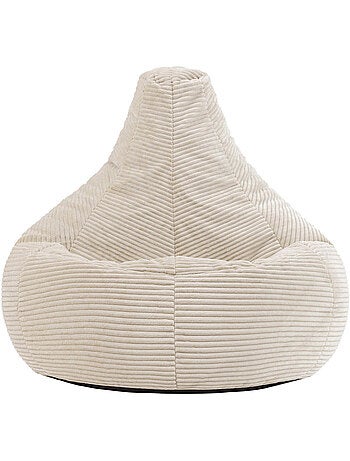 Pouf sillón dalton con respaldo alto de pana - icon