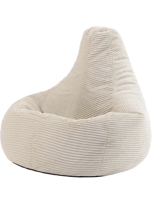 Pouf sillón dalton con respaldo alto de pana - icon - Kiabi