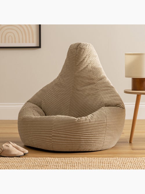 Pouf sillón dalton con respaldo alto de pana - icon - Kiabi
