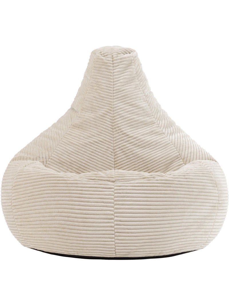Pouf sillón dalton con respaldo alto de pana - icon Beige - Kiabi