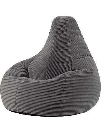 Pouf sillón dalton con respaldo alto de pana - icon