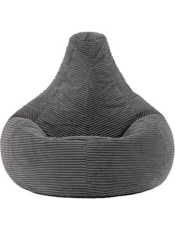 Pouf sillón dalton con respaldo alto de pana - icon