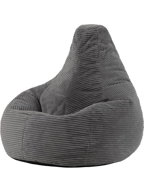 Pouf sillón dalton con respaldo alto de pana - icon - Kiabi