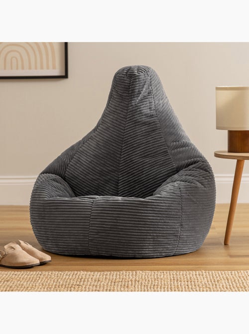 Pouf sillón dalton con respaldo alto de pana - icon - Kiabi