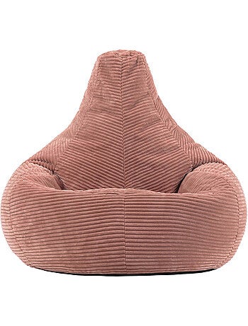 Pouf sillón dalton con respaldo alto de pana - icon