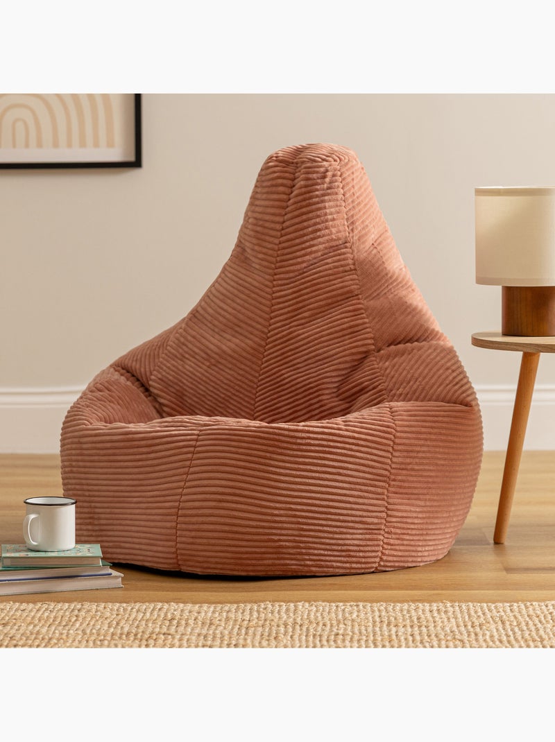 Pouf sillón dalton con respaldo alto de pana - icon Rosa claro - Kiabi