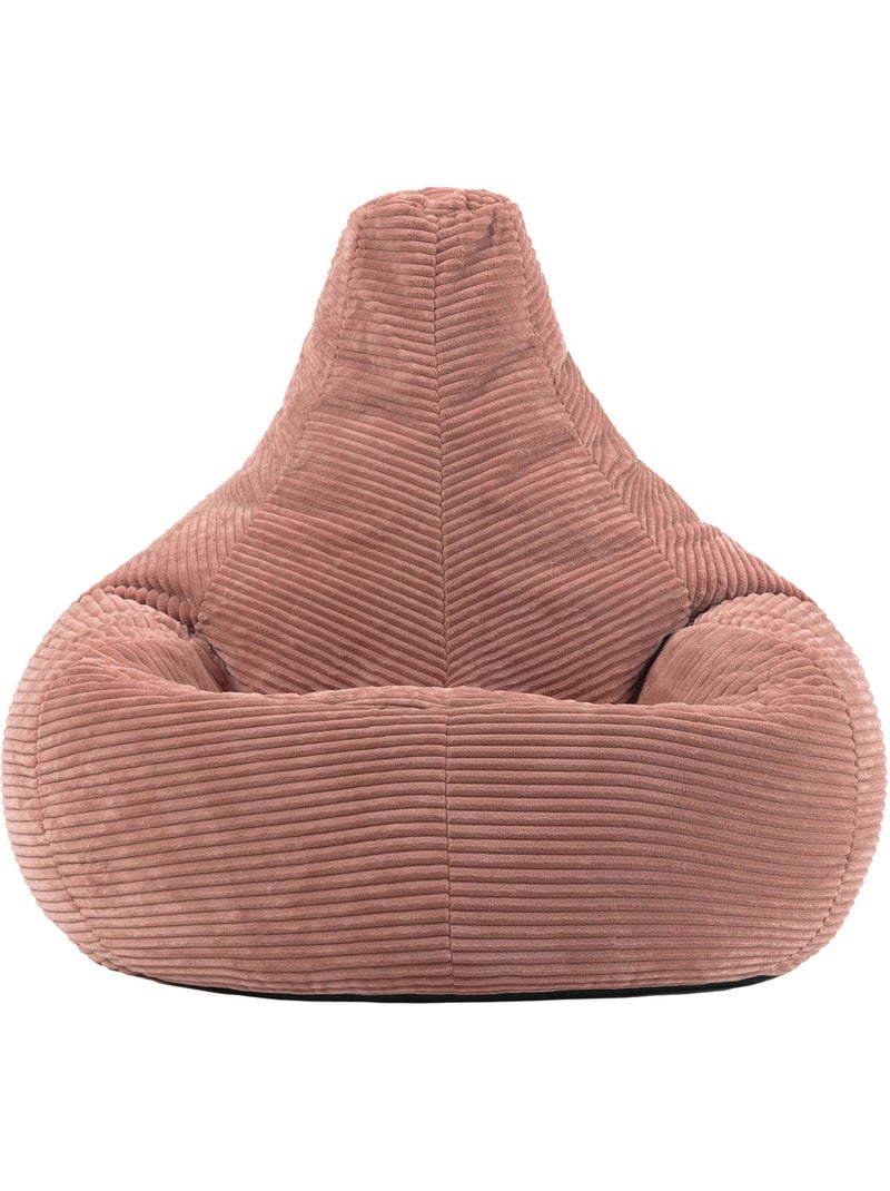 Pouf sillón dalton con respaldo alto de pana - icon Rosa claro - Kiabi