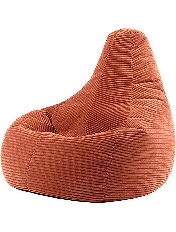 Pouf sillón dalton con respaldo alto de pana - icon