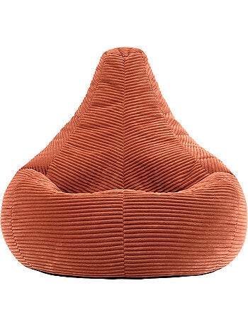 Pouf sillón dalton con respaldo alto de pana - icon