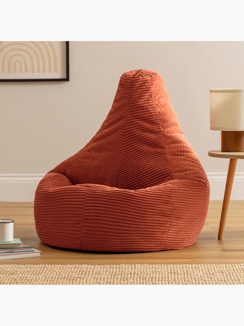 Pouf sillón dalton con respaldo alto de pana - icon - Kiabi