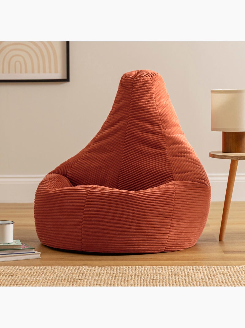 Pouf sillón dalton con respaldo alto de pana - icon Terracota - Kiabi