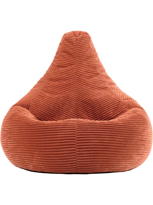 Pouf sillón dalton con respaldo alto de pana - icon - Kiabi