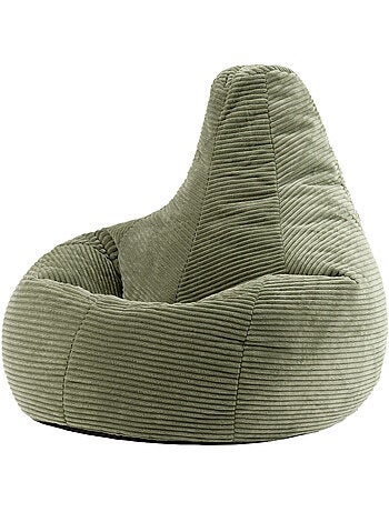 Pouf sillón dalton con respaldo alto de pana - icon