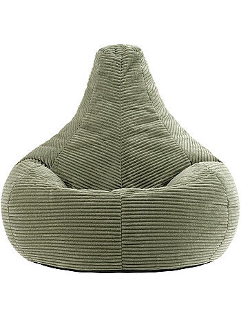 Pouf sillón dalton con respaldo alto de pana - icon