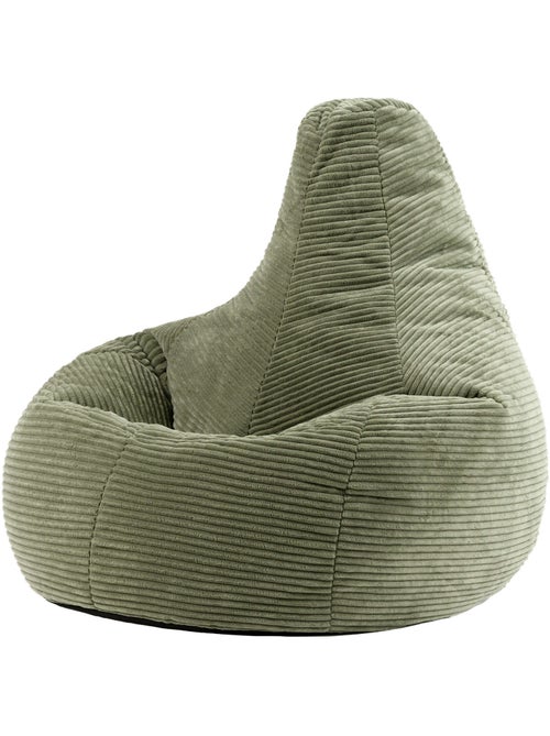 Pouf sillón dalton con respaldo alto de pana - icon - Kiabi
