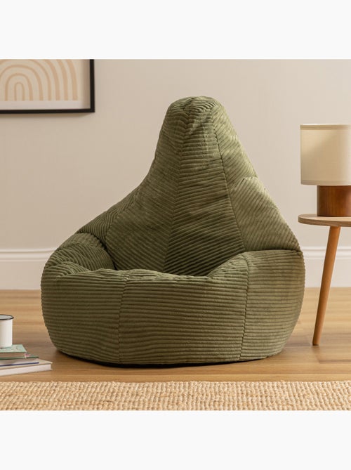 Pouf sillón dalton con respaldo alto de pana - icon - Kiabi