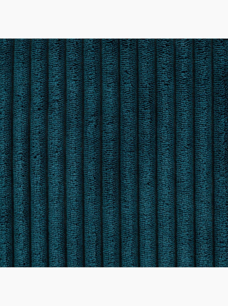 Pouf sillón de salón natalia con reposapiés redondo milano de pana - icon Azul petróleo - Kiabi