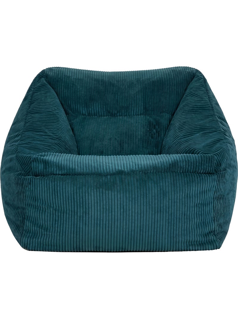 Pouf sillón de salón natalia de pana - icon Azul petróleo - Kiabi