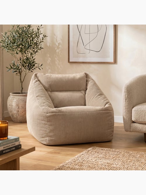 Pouf sillón de salón natalia de pana - icon - Kiabi