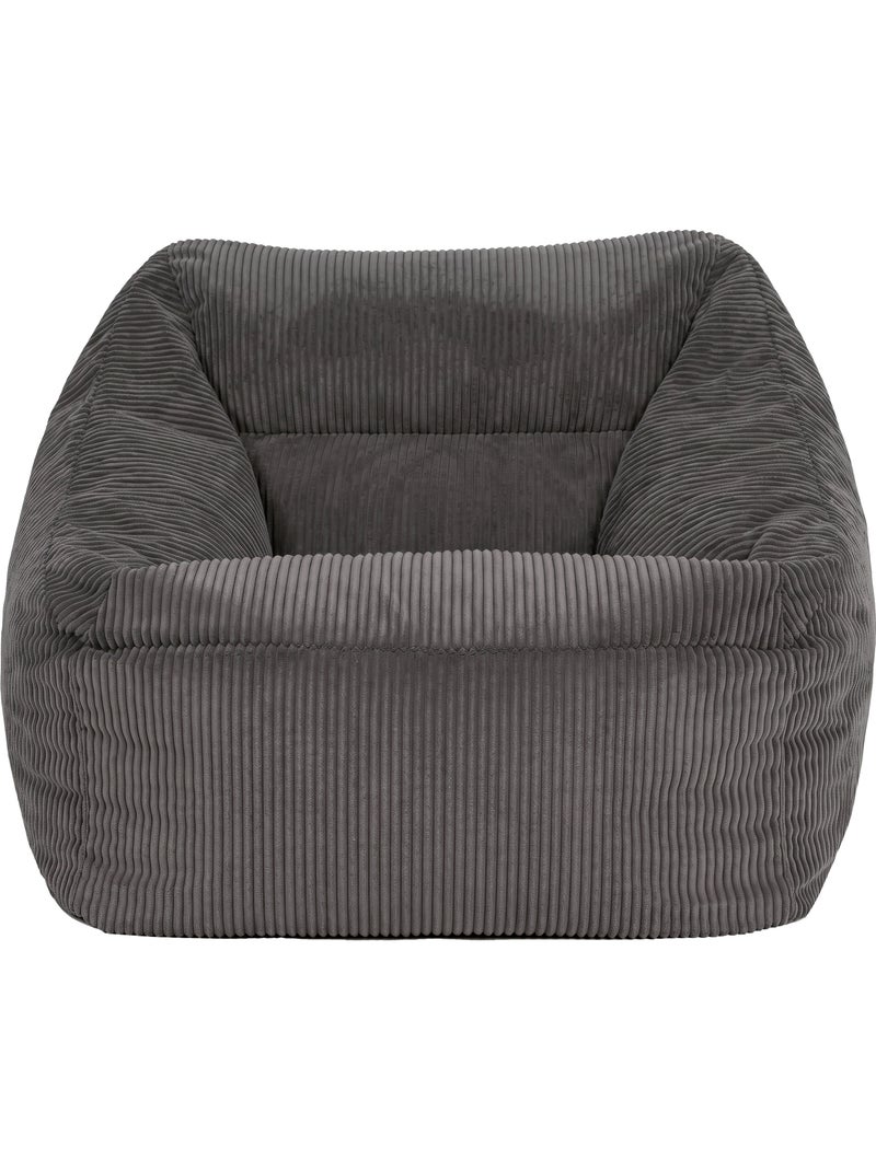 Pouf sillón de salón natalia de pana - icon Gris antracita - Kiabi