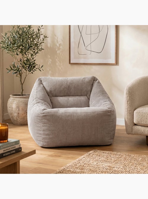 Pouf sillón de salón natalia de pana - icon - Kiabi
