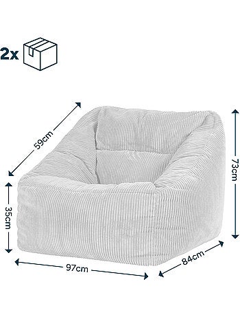 Pouf sillón de salón natalia de pana - icon