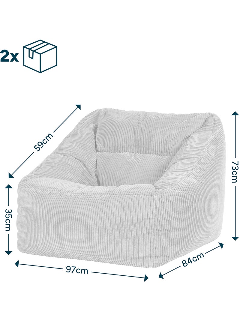 Pouf sillón de salón natalia de pana - icon Moca - Kiabi