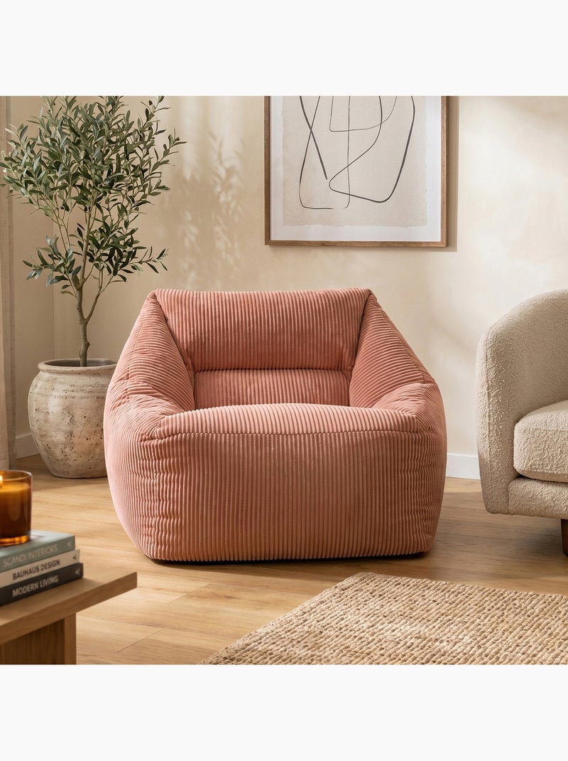 Pouf sillón de salón natalia de pana - icon Rosa claro - Kiabi