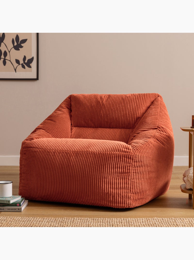 Pouf sillón de salón natalia de pana - icon Terracota - Kiabi