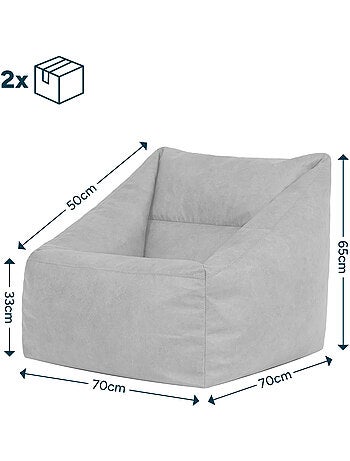 Pouf sillón de salón natalia de polipiel vegana - icon