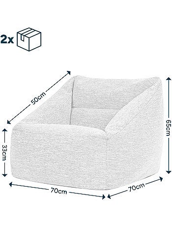 Pouf sillón de salón natalia de tejido - icon