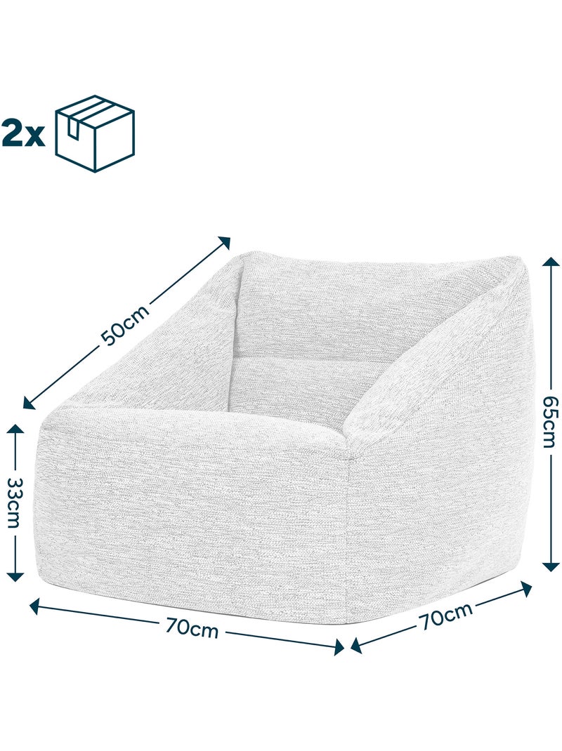 Pouf sillón de salón natalia de tejido - icon Beige jaspeado - Kiabi